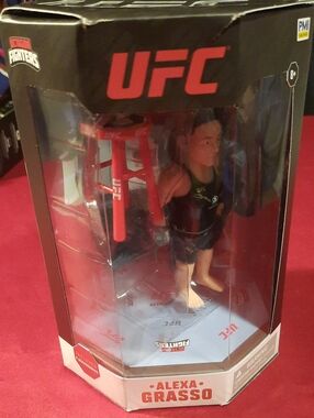 UFC Alexa Grasso Collectible Figure with Red Stool Octagon Fighter